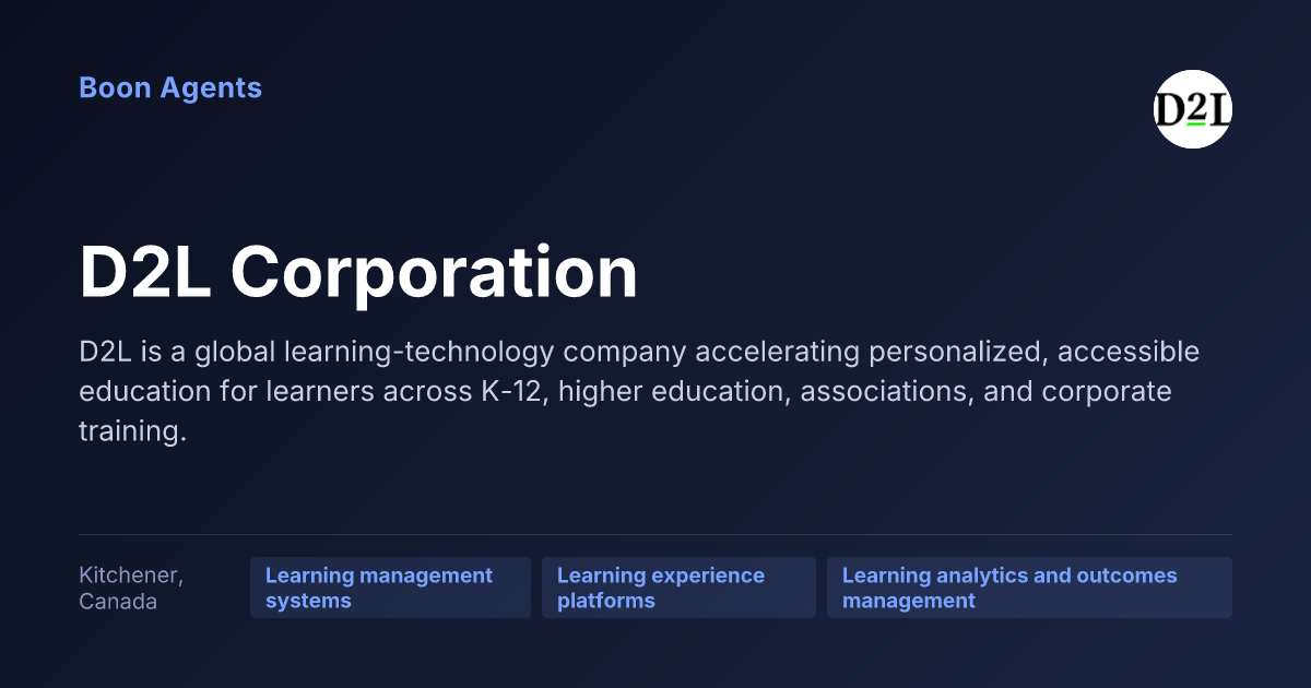 D2L Corporation — company overview