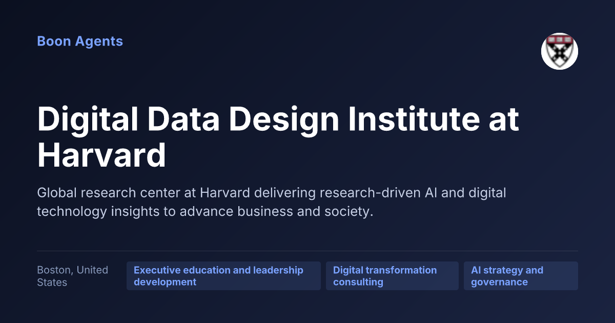 Digital Data Design Institute at Harvard — company overview