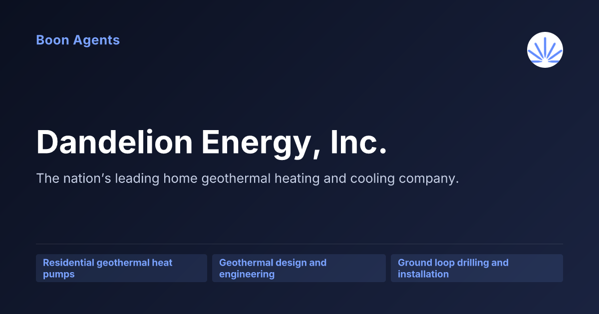Dandelion Energy, Inc. — company overview