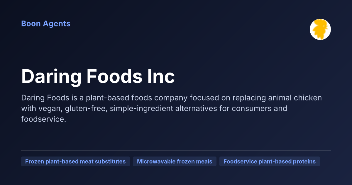 Daring Foods Inc — company overview