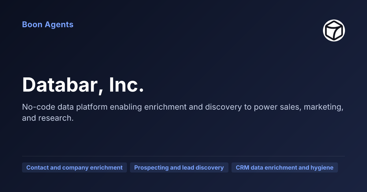 Databar, Inc. — company overview