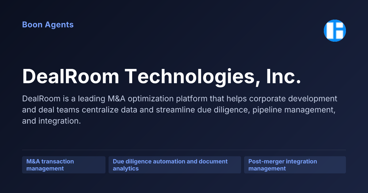 DealRoom Technologies, Inc. — company overview