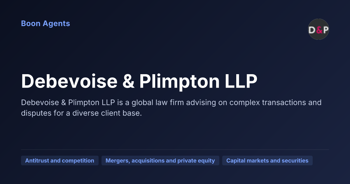 Debevoise & Plimpton LLP — company overview