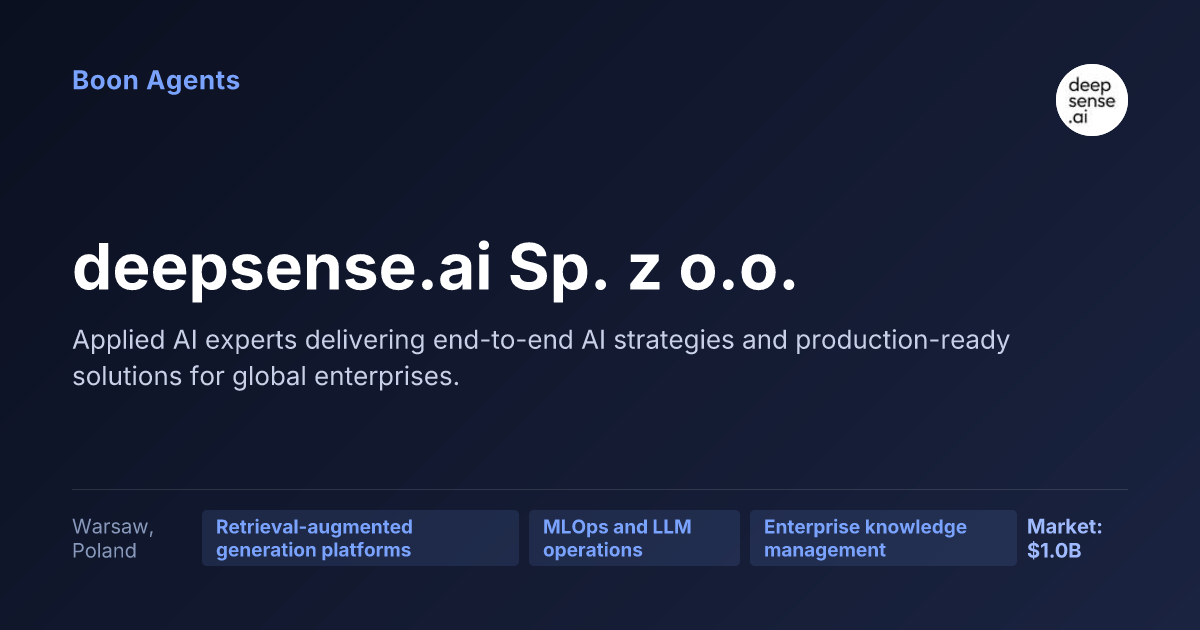 deepsense.ai Sp. z o.o. — company overview