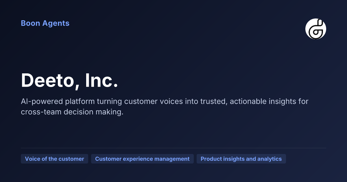 Deeto, Inc. — company overview