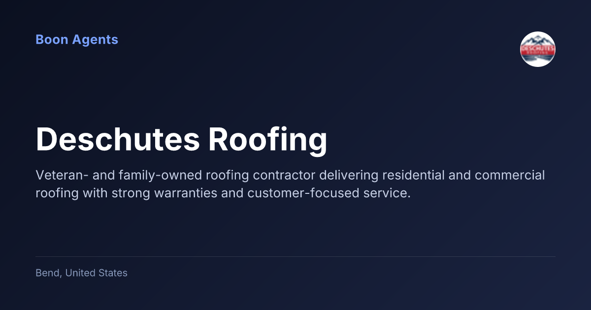 Deschutes Roofing — company overview