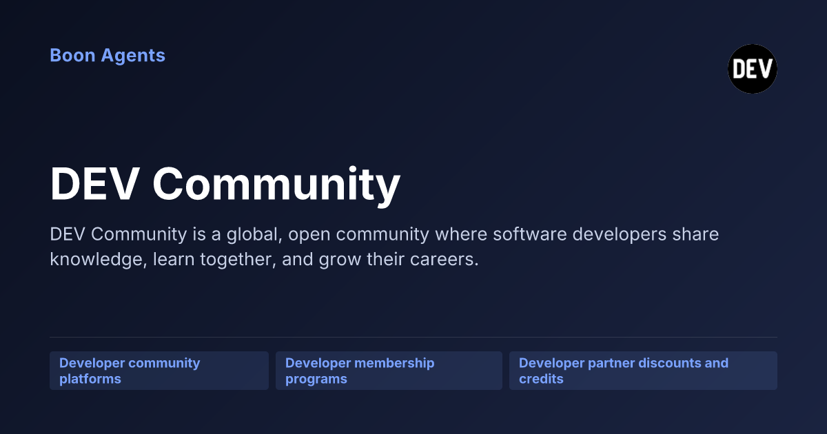 DEV Community — company overview