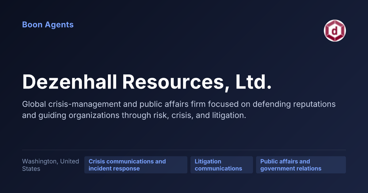 Dezenhall Resources, Ltd. — company overview