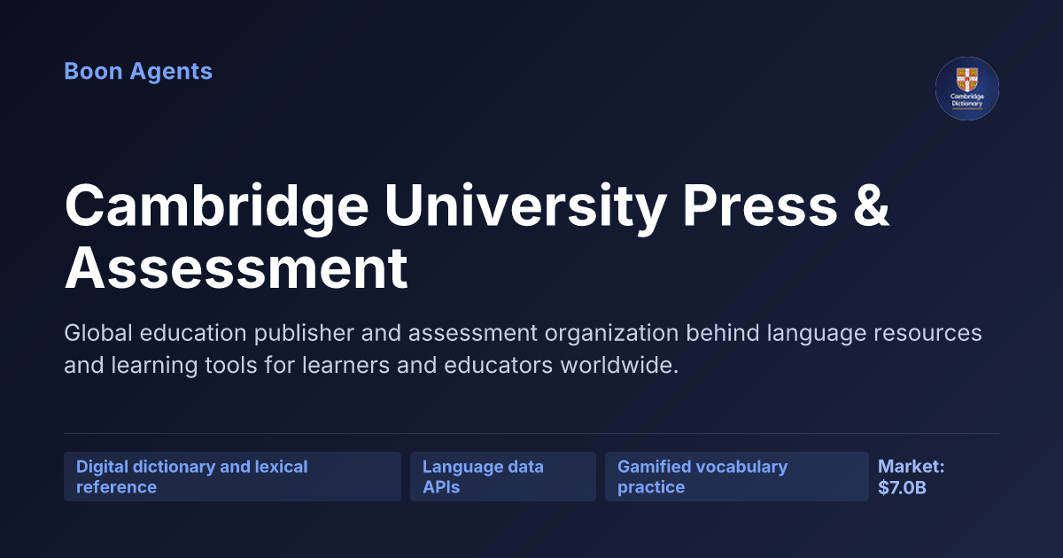 Cambridge University Press & Assessment — company overview
