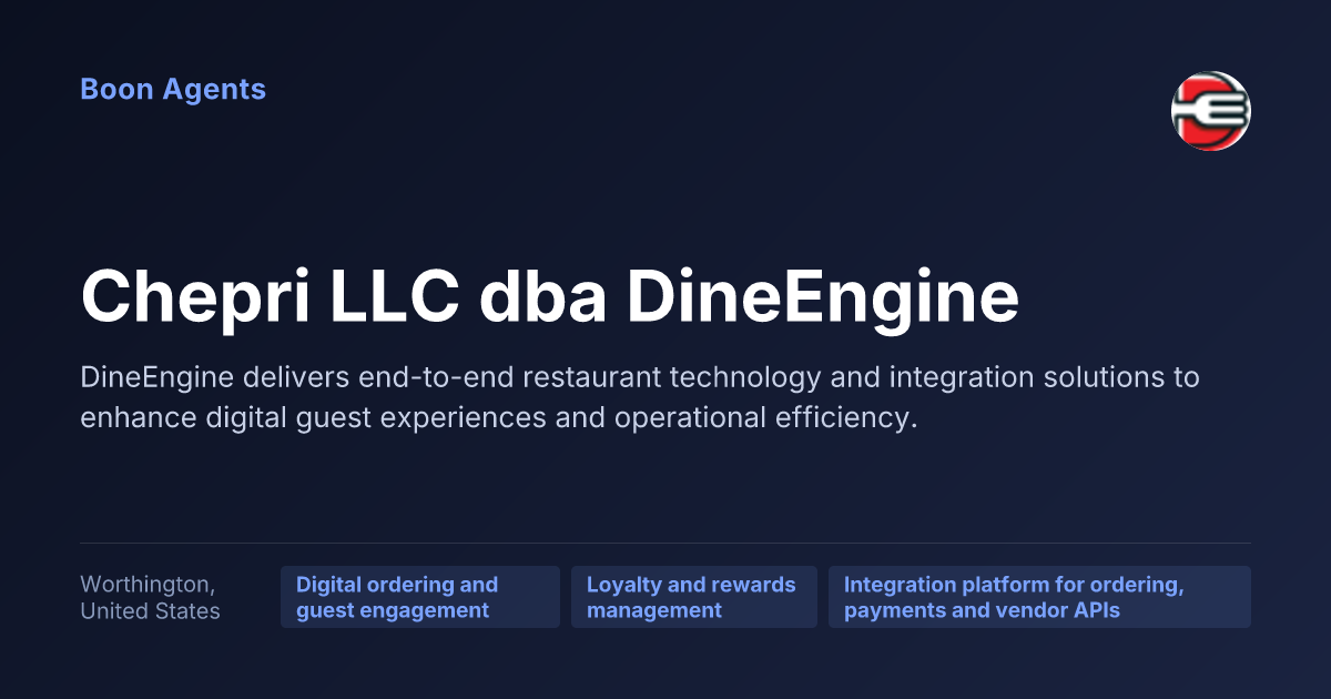 Chepri LLC dba DineEngine — company overview