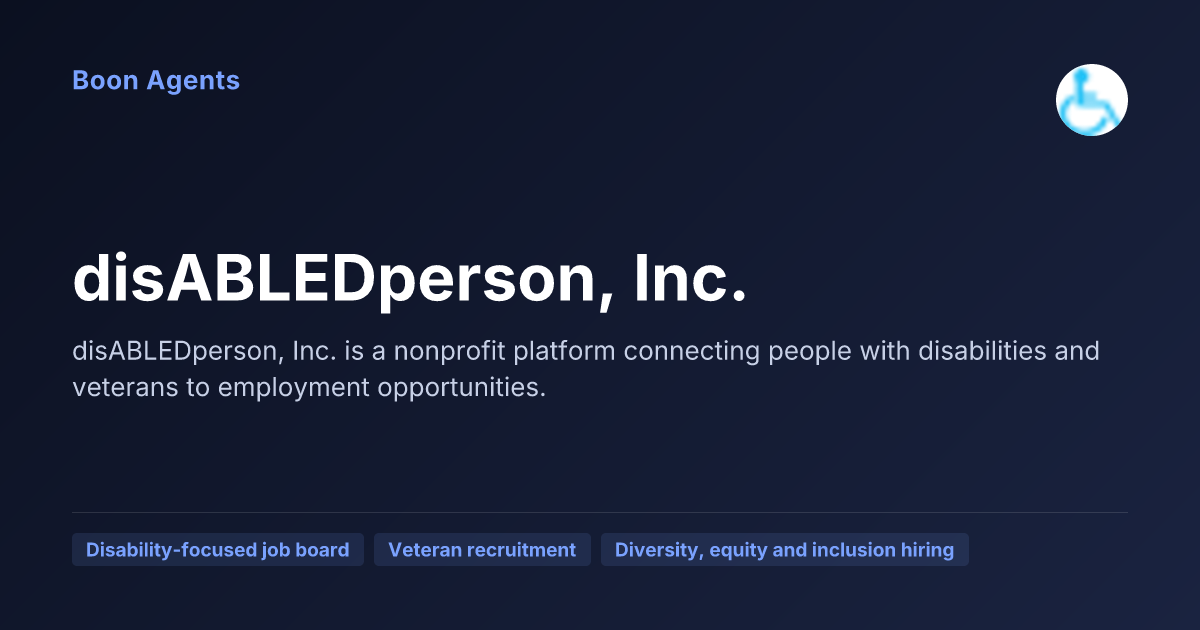 disABLEDperson, Inc. — company overview