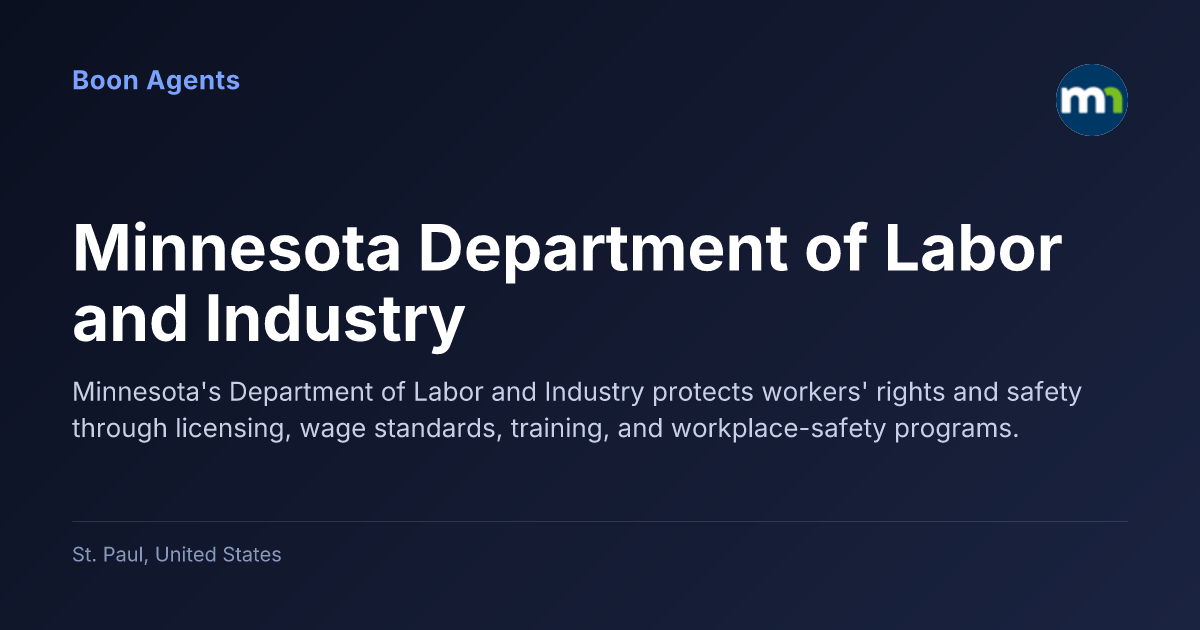 Minnesota Department of Labor and Industry — company overview