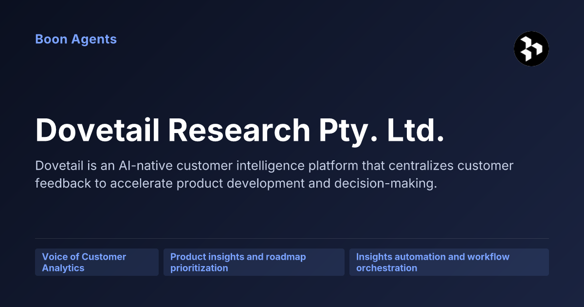 Dovetail Research Pty. Ltd. — company overview