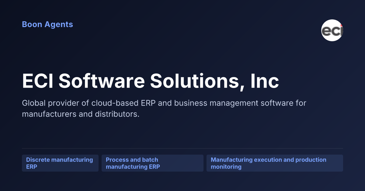 ECI Software Solutions, Inc — company overview
