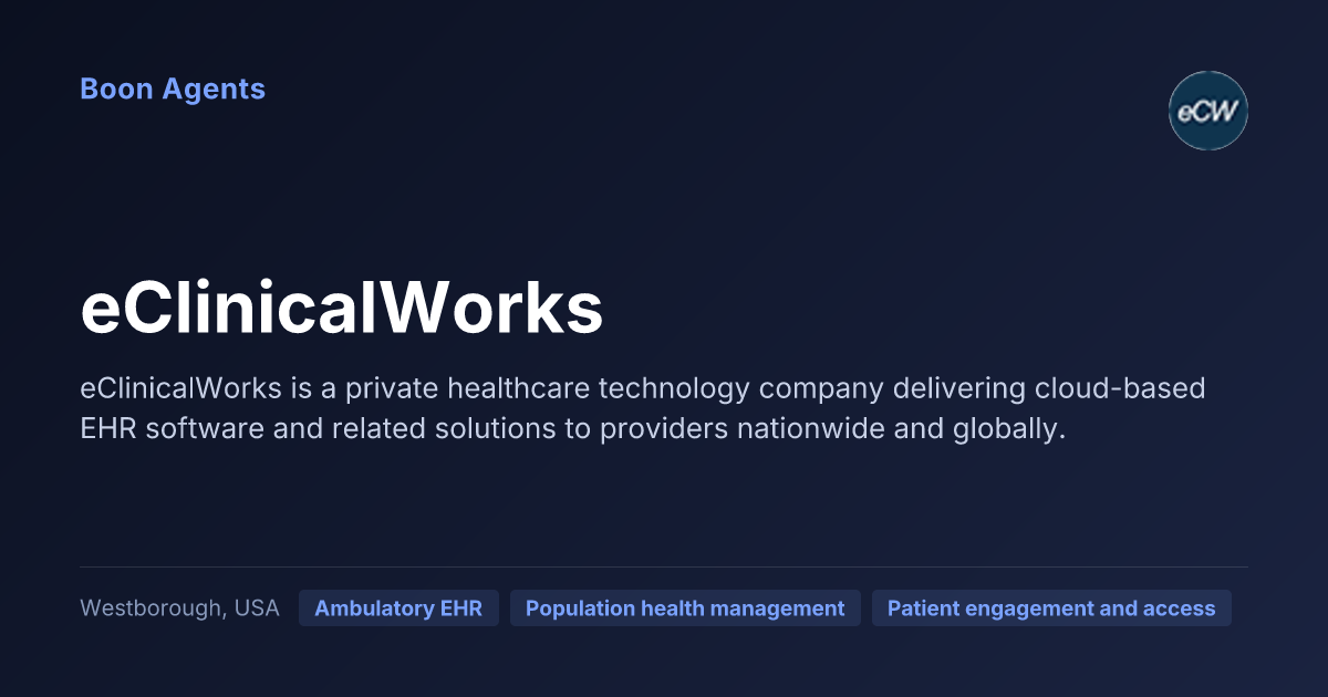 eClinicalWorks — company overview