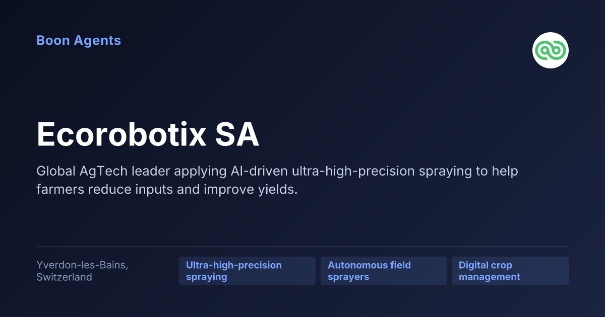 Ecorobotix SA — company overview