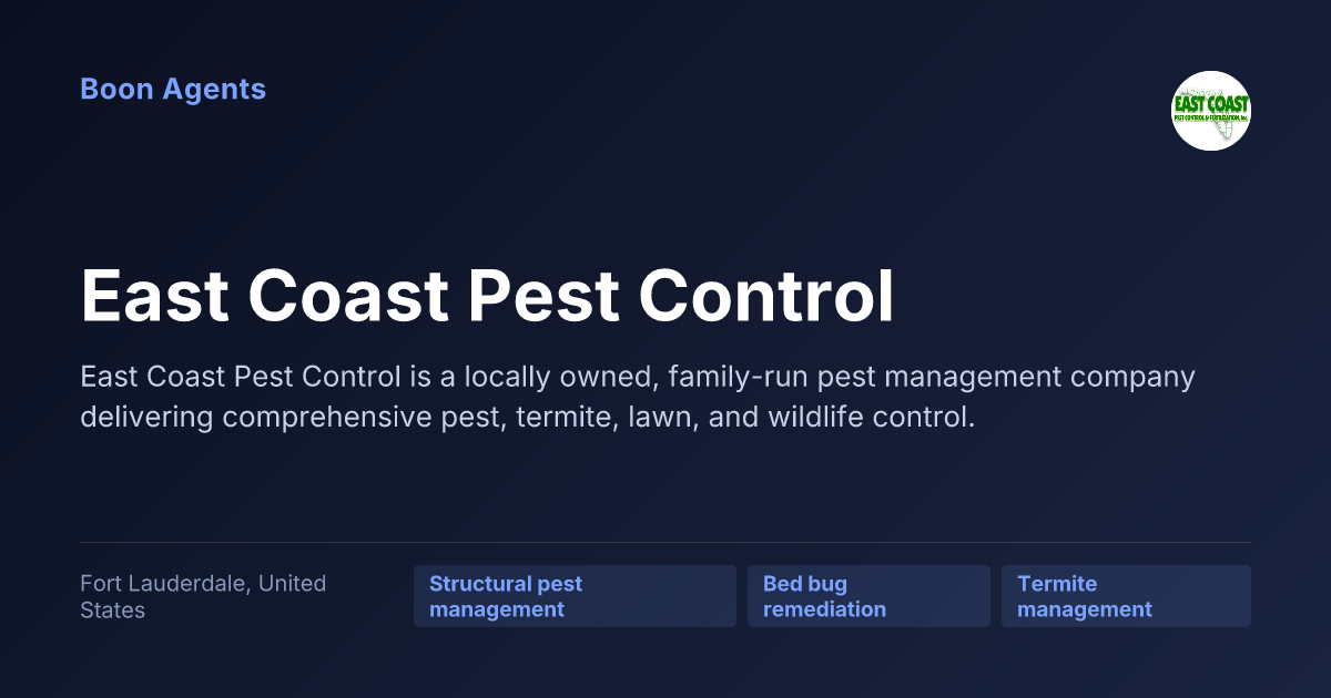 East Coast Pest Control — company overview