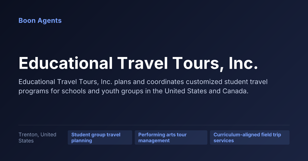Educational Travel Tours, Inc. — company overview