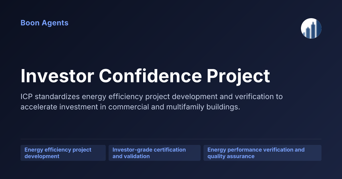 Investor Confidence Project — company overview