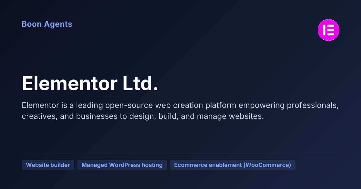 Elementor Ltd. — company overview