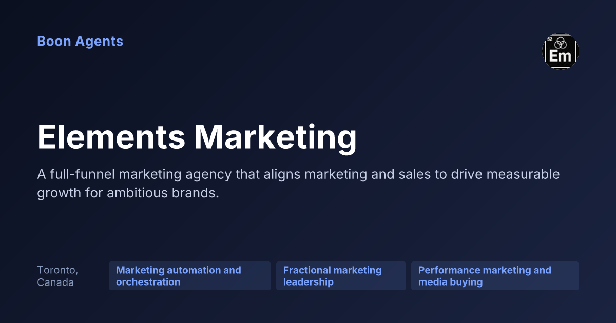 Elements Marketing — company overview