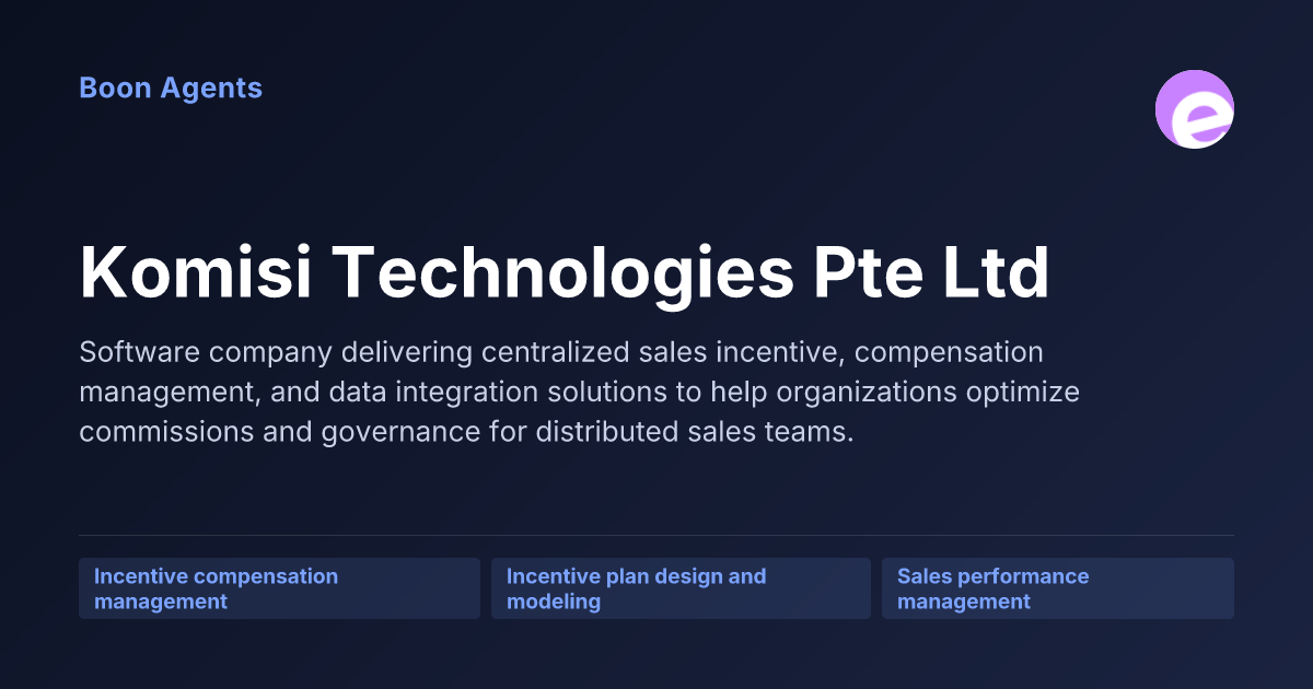 Komisi Technologies Pte Ltd — company overview