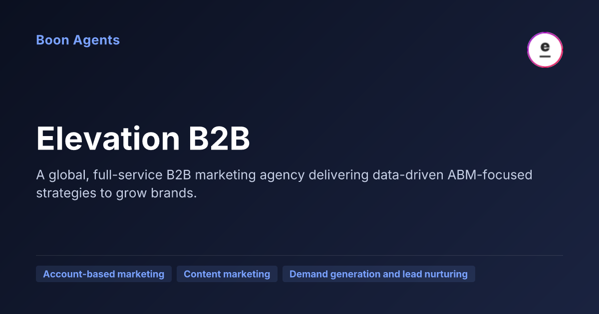 Elevation B2B — company overview