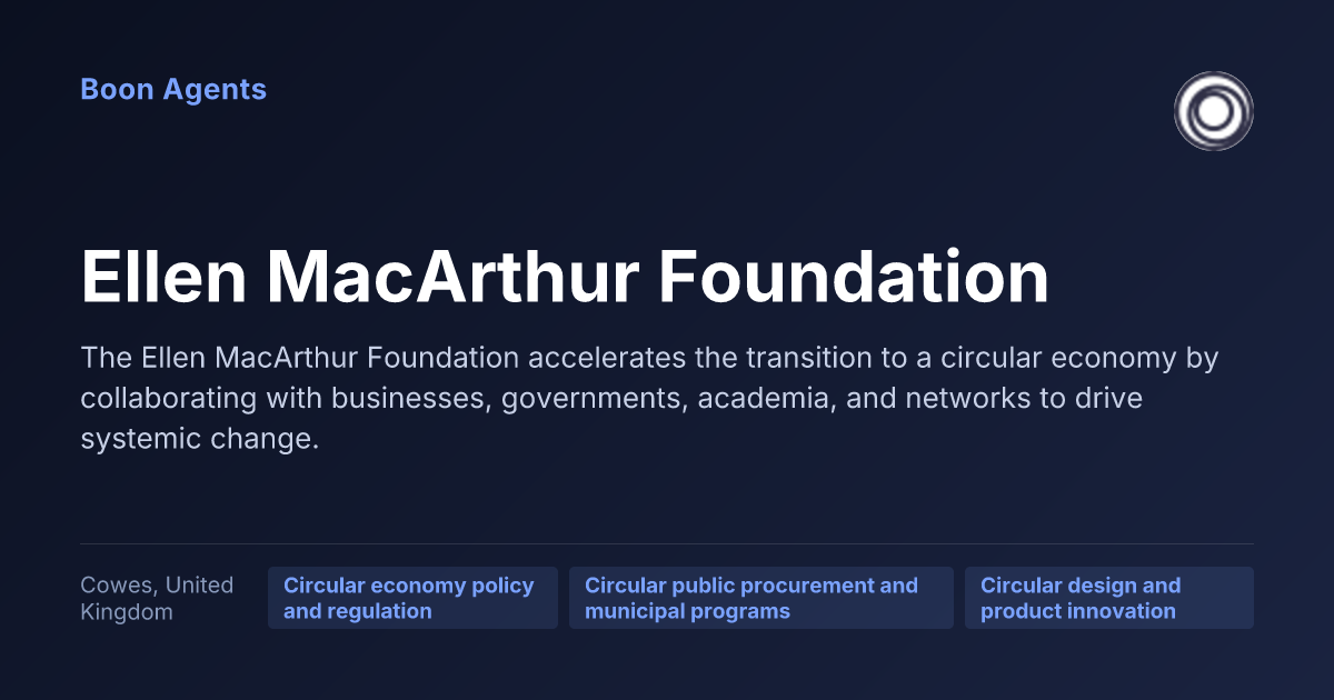 Ellen MacArthur Foundation — company overview