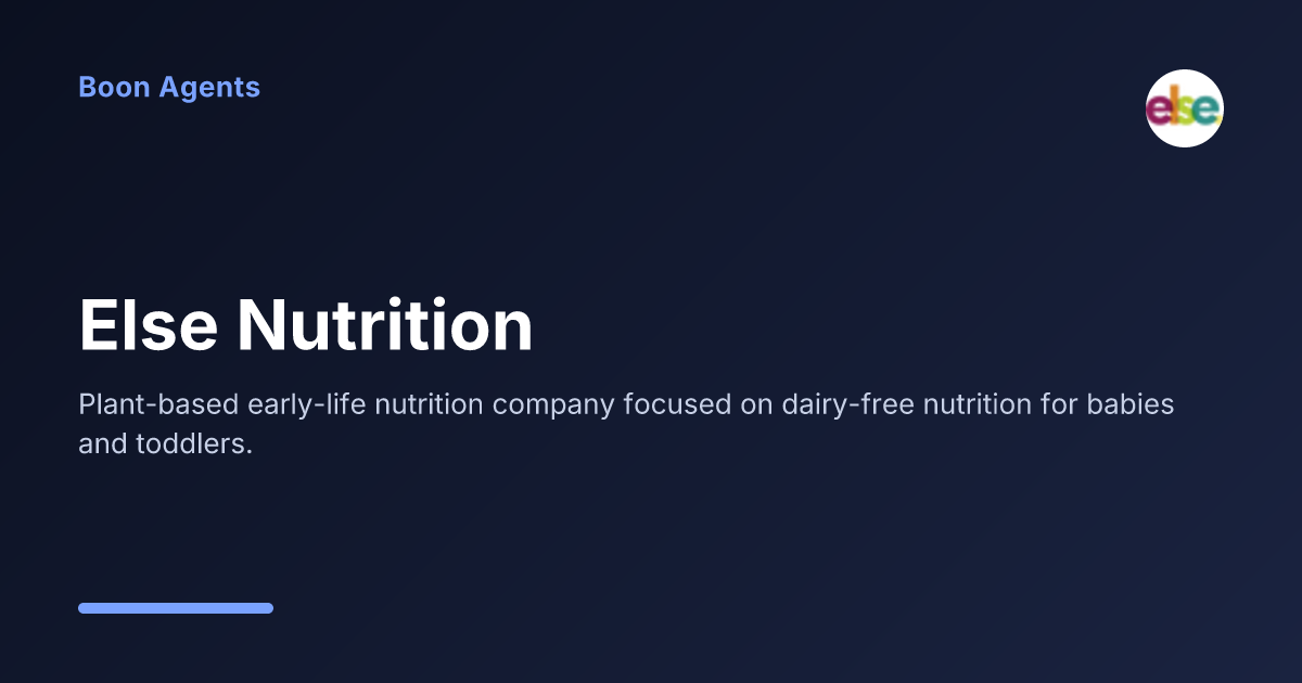 Else Nutrition — company overview
