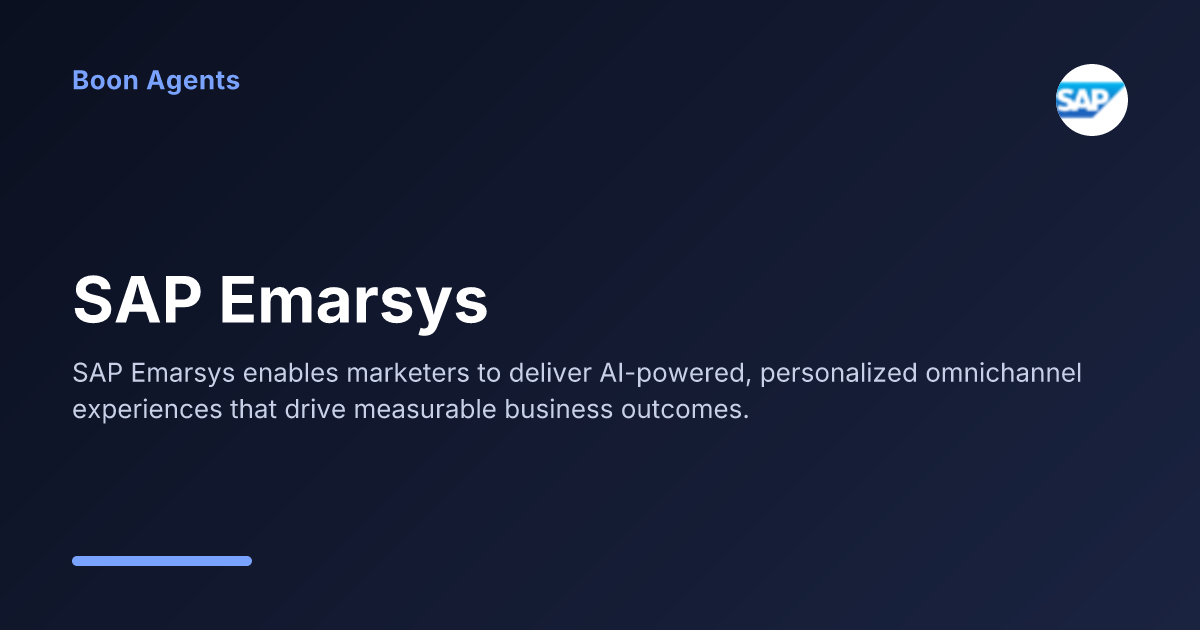 SAP Emarsys — company overview