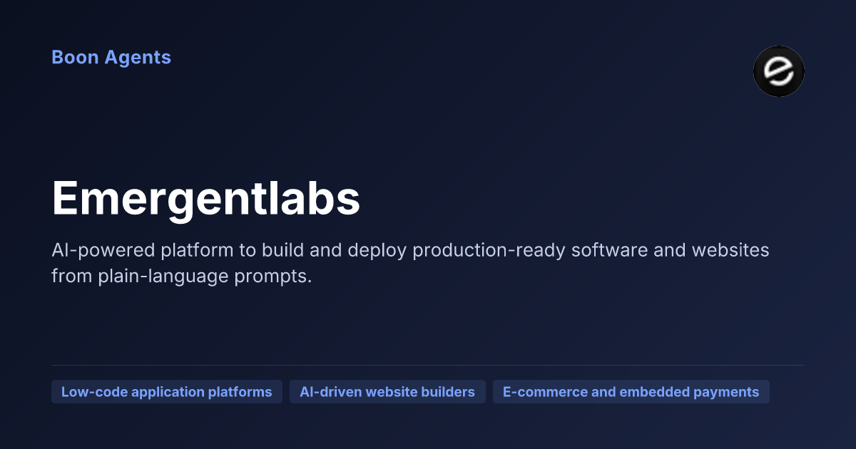 Emergentlabs — company overview