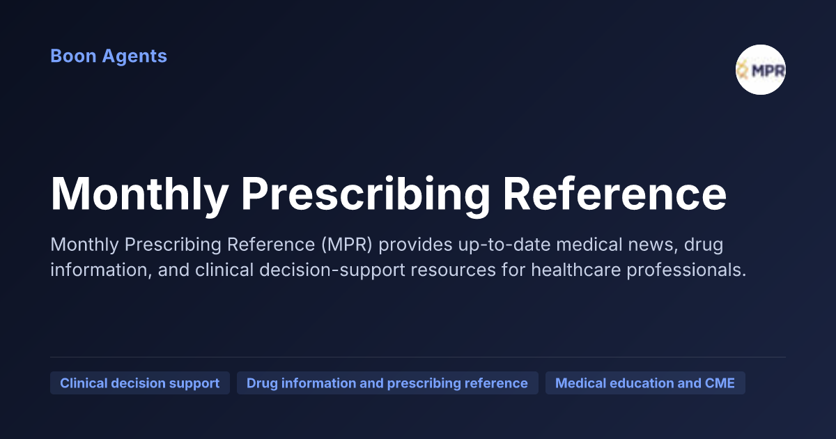 Monthly Prescribing Reference — company overview