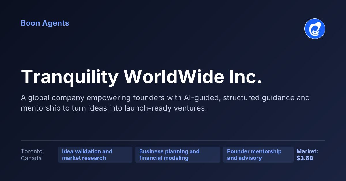 Tranquility WorldWide Inc. — company overview