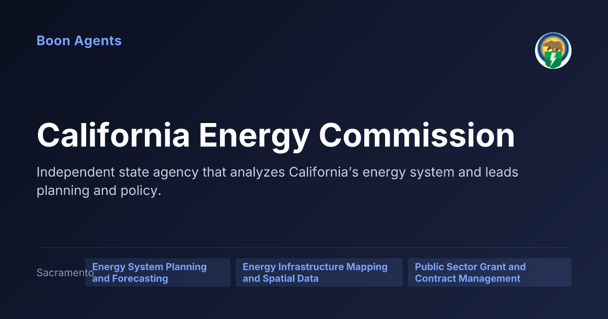 California Energy Commission — company overview