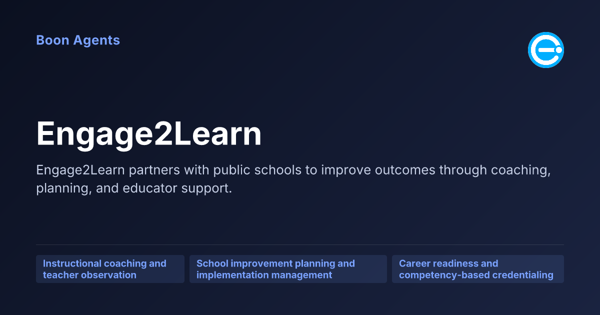 Engage2Learn — company overview
