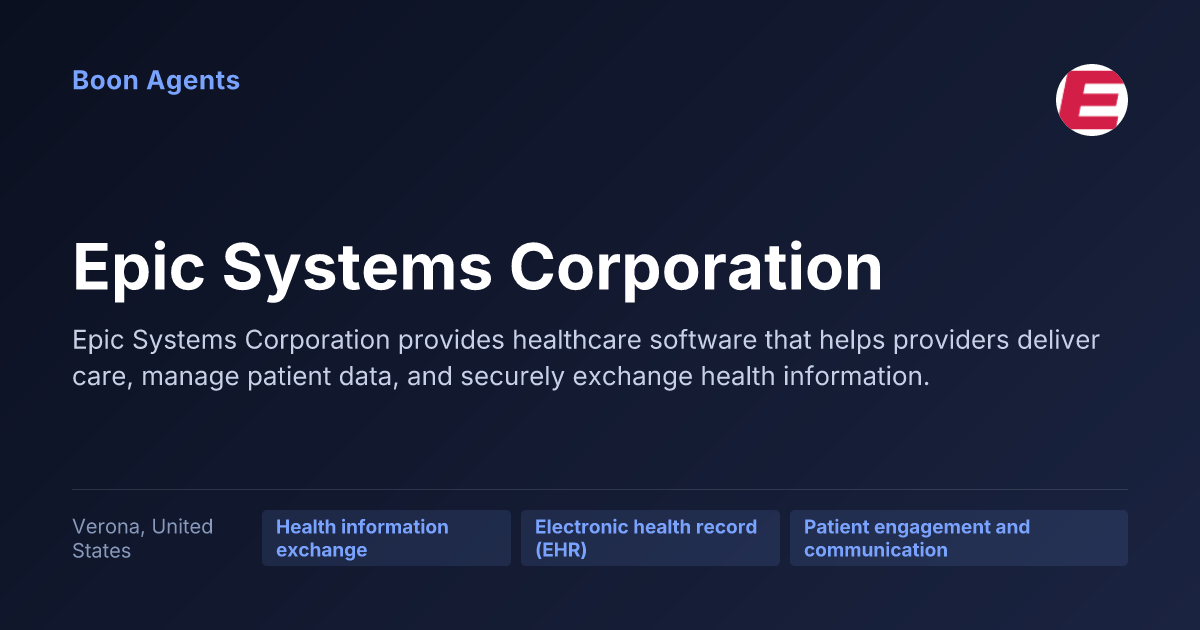 Epic Systems Corporation — company overview