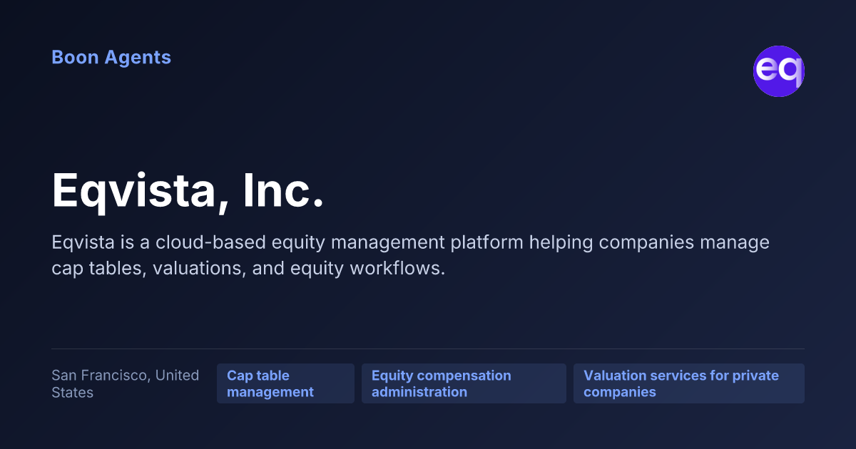 Eqvista, Inc. — company overview