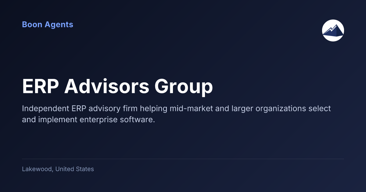 ERP Advisors Group — company overview