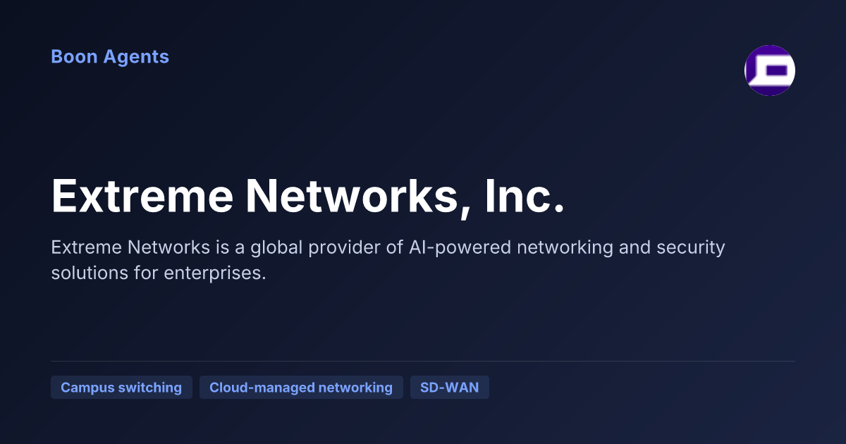 Extreme Networks, Inc. — company overview