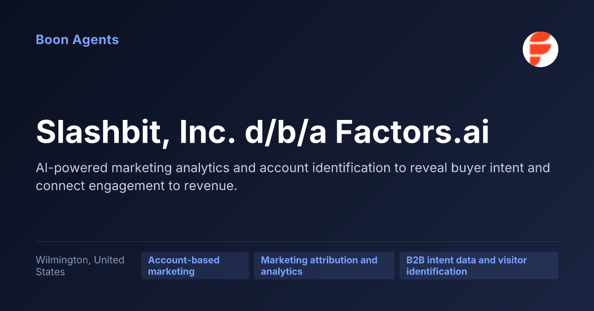 Slashbit, Inc. d/b/a Factors.ai — company overview