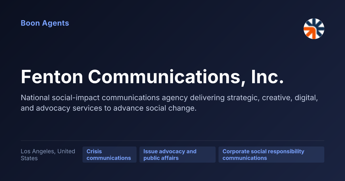 Fenton Communications, Inc. — company overview