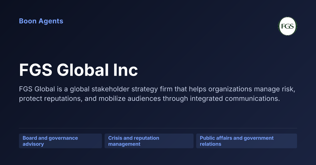 FGS Global Inc — company overview