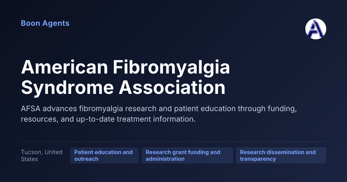 American Fibromyalgia Syndrome Association — company overview