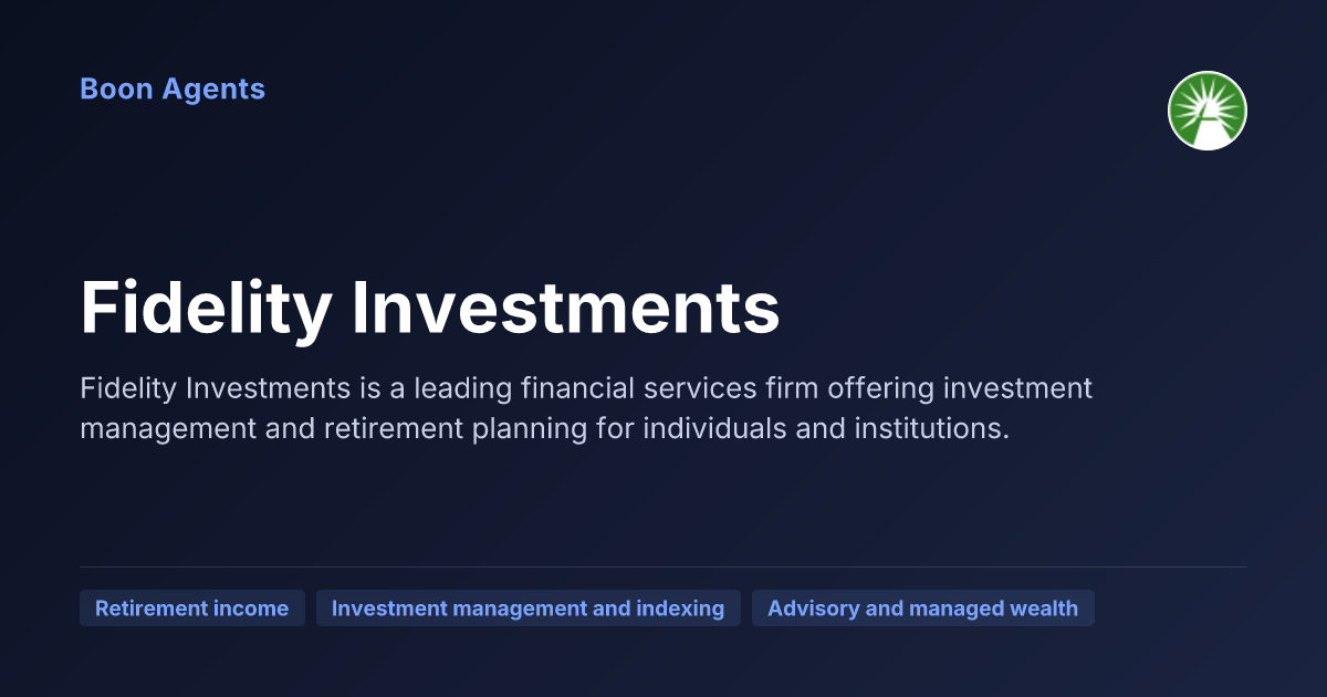 Fidelity Investments — company overview