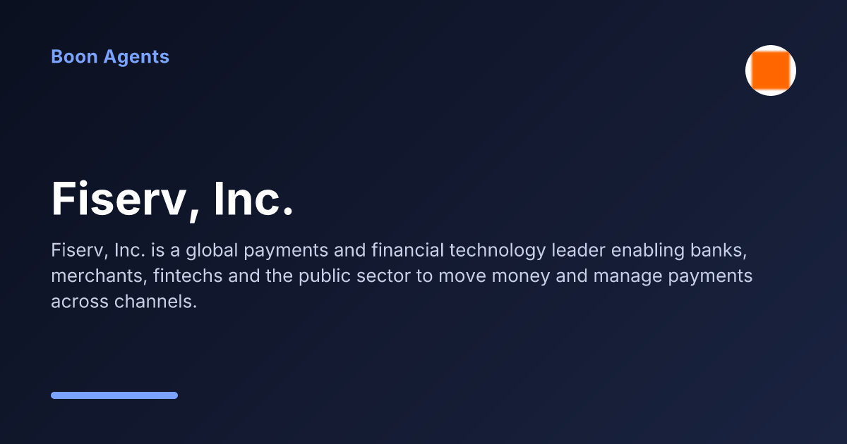 Fiserv, Inc. — company overview