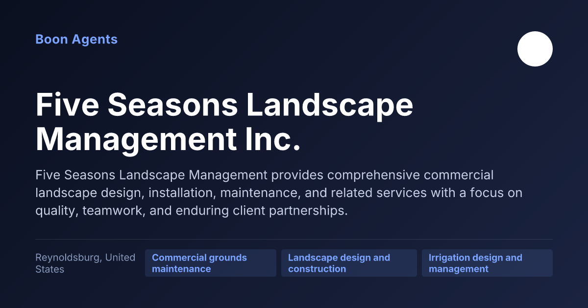 Five Seasons Landscape Management Inc. — company overview