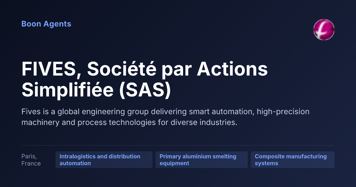 FIVES, Société par Actions Simplifiée (SAS) — company overview