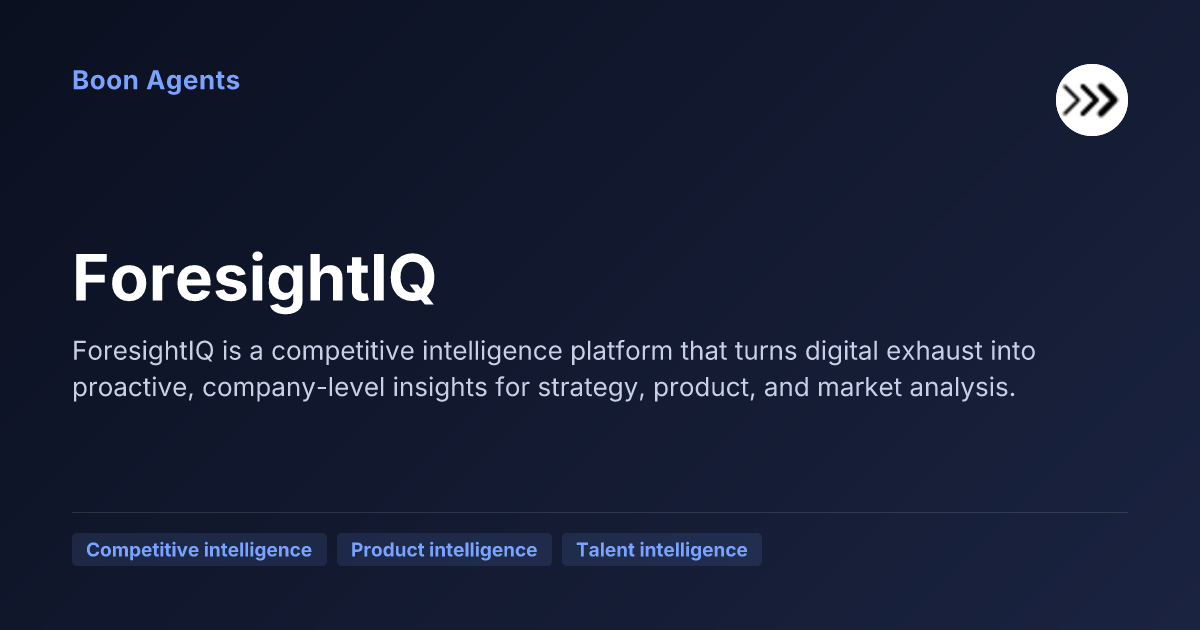 ForesightIQ — company overview