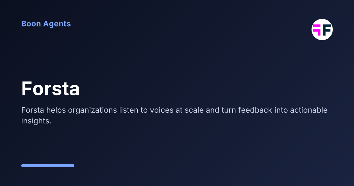 Forsta — company overview