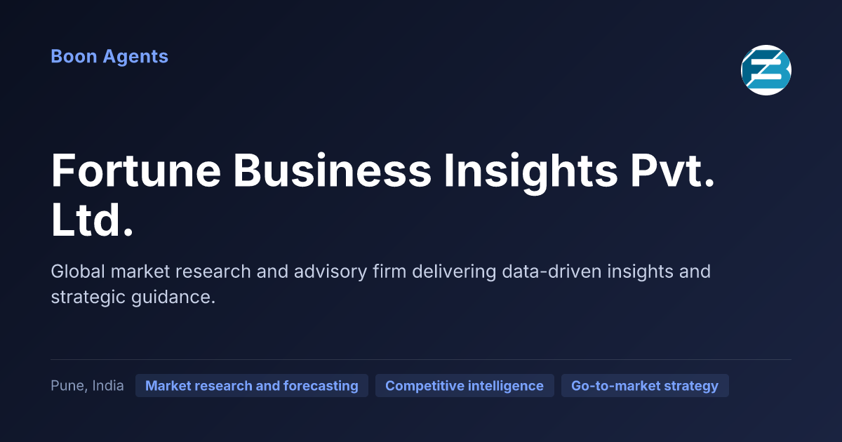 Fortune Business Insights Pvt. Ltd. — company overview